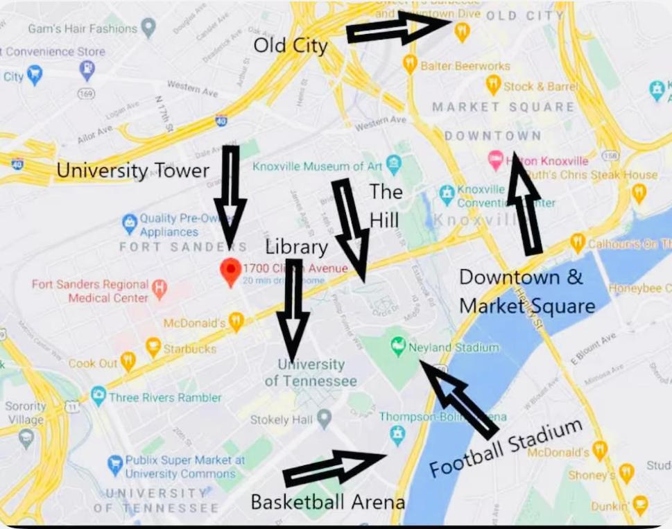 Condo Close To Stadium And Free Parking 諾克斯維爾 外观 照片